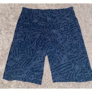 Nike Dri Fit Golf Shorts Men 30 Blue Color Block Standard Fit Geometric‎ Stripes